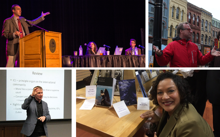 Images of our department faculty at events and talks