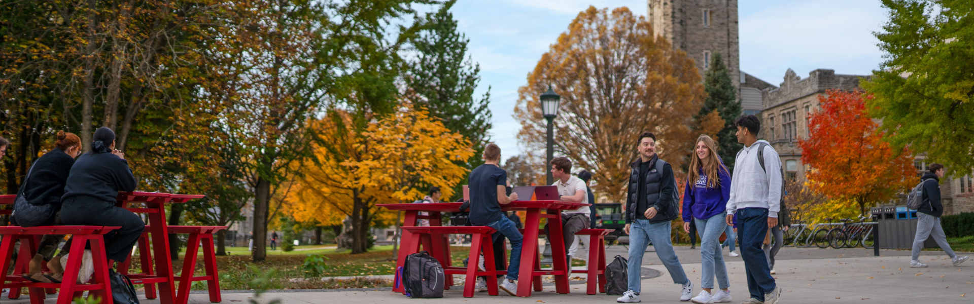 students walking